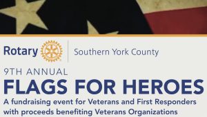 Flags for Heroes event announcement logo